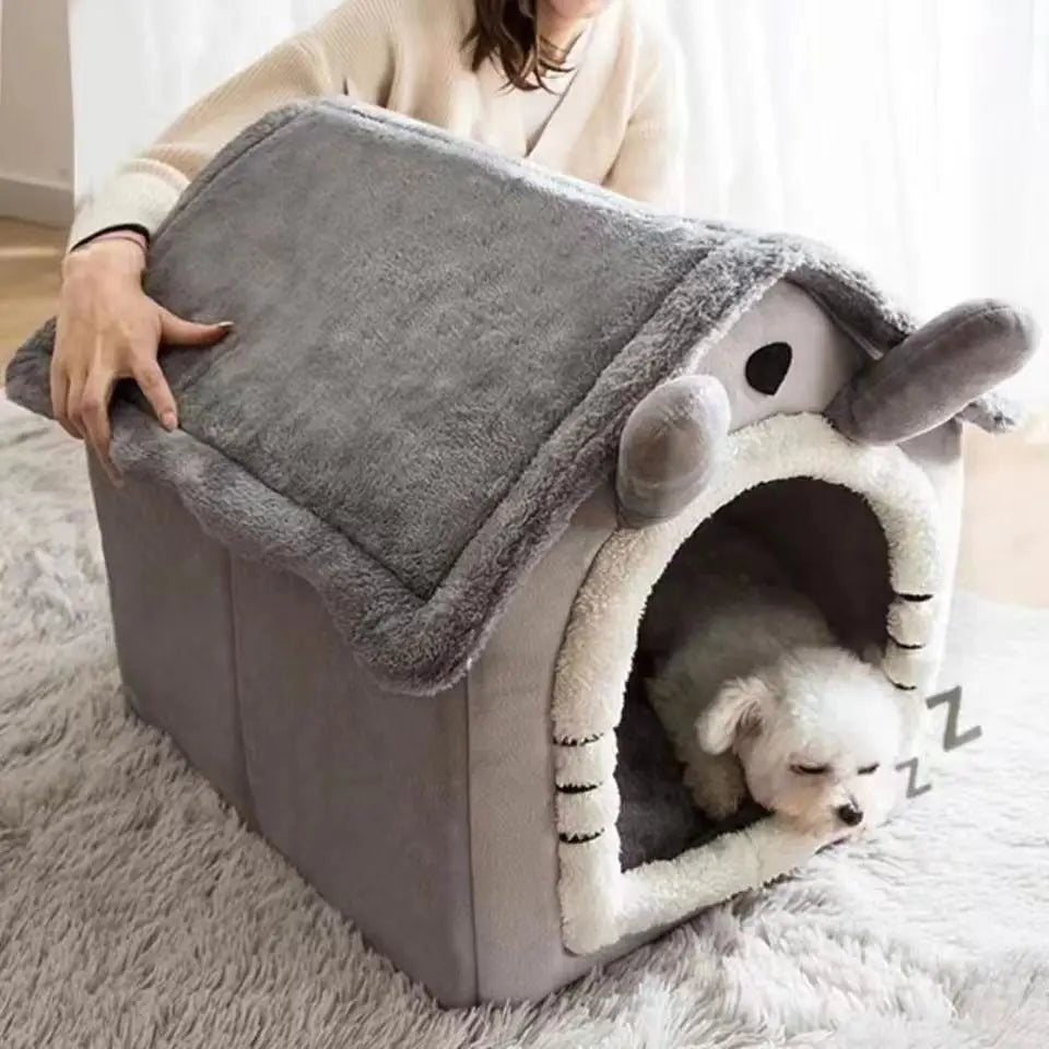 House-Style Pet Bed for Small Dogs & Cats — Removable Washable Warm Bed
