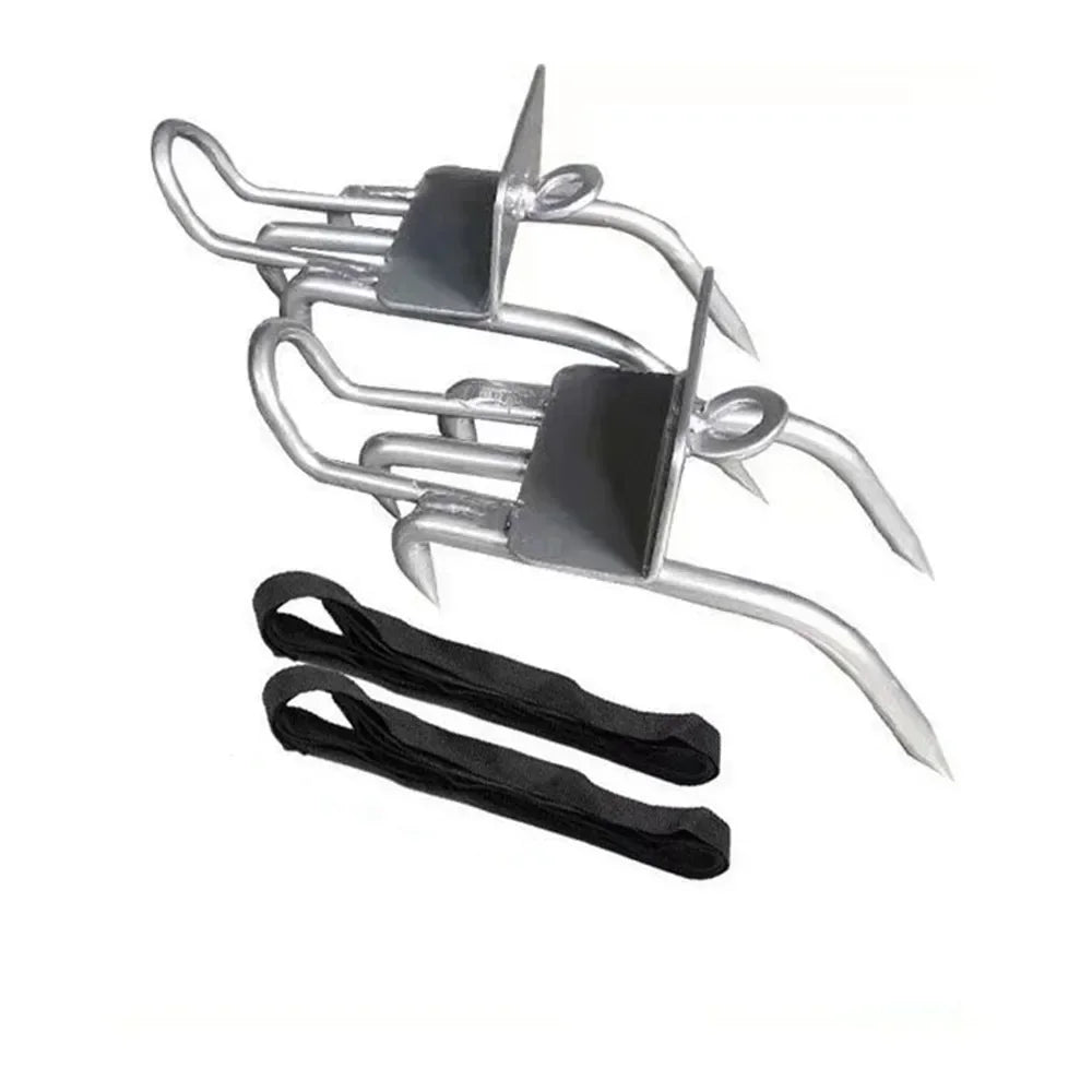 Tree Climbing Spikes — 5-Claw Steel Pole Climbing Gaffs, Adjustable