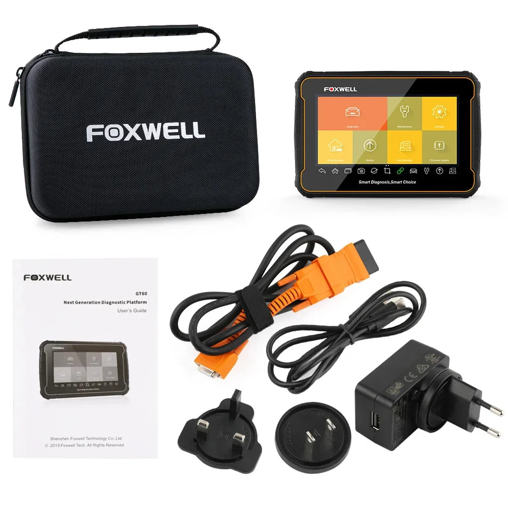 Foxwell GT60 OBD2 Automotive Scanner Read Code Bi-directional Control ABS SAS TPMS 24+ Reset OBDII All System Diagnostic Tool