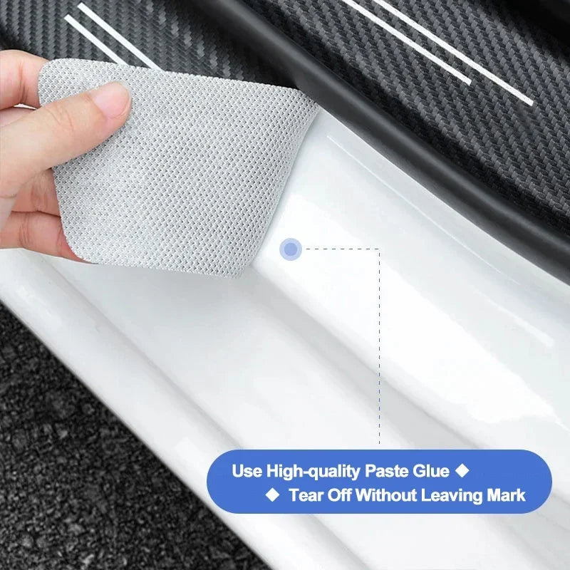 Audi Carbon Fiber Car Door Sill Protector Stickers