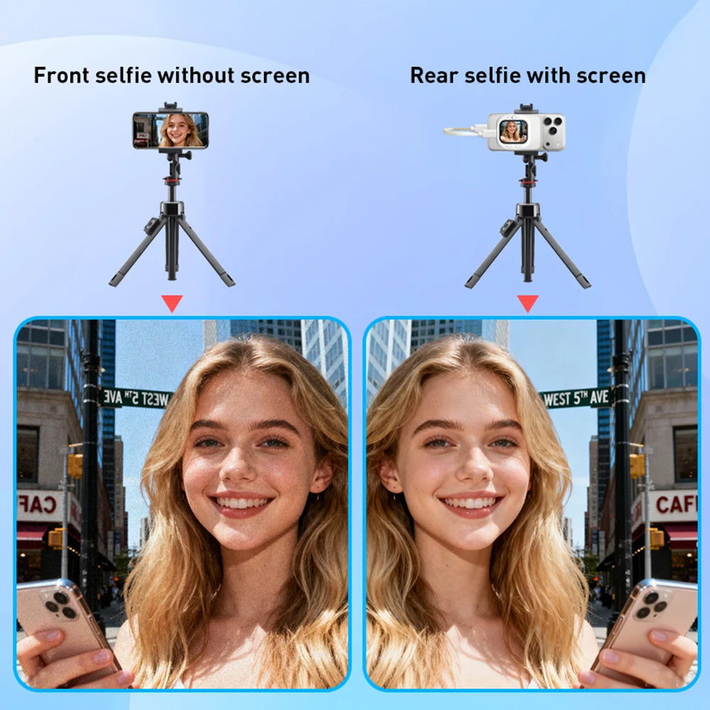 Phone Vlog Selfie Monitor Screen Phone Holder Clip Mount Rear Camera Selfies Vlogging Live Selfie Screen Compatible FOR iPhone