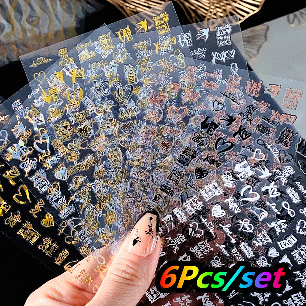 12Pcs/set Laser Silver Snowflake Nail Stickers Set  3D Winter Elk Snowflake Nail Art Decoration DIY Holographic Snowflake Slider