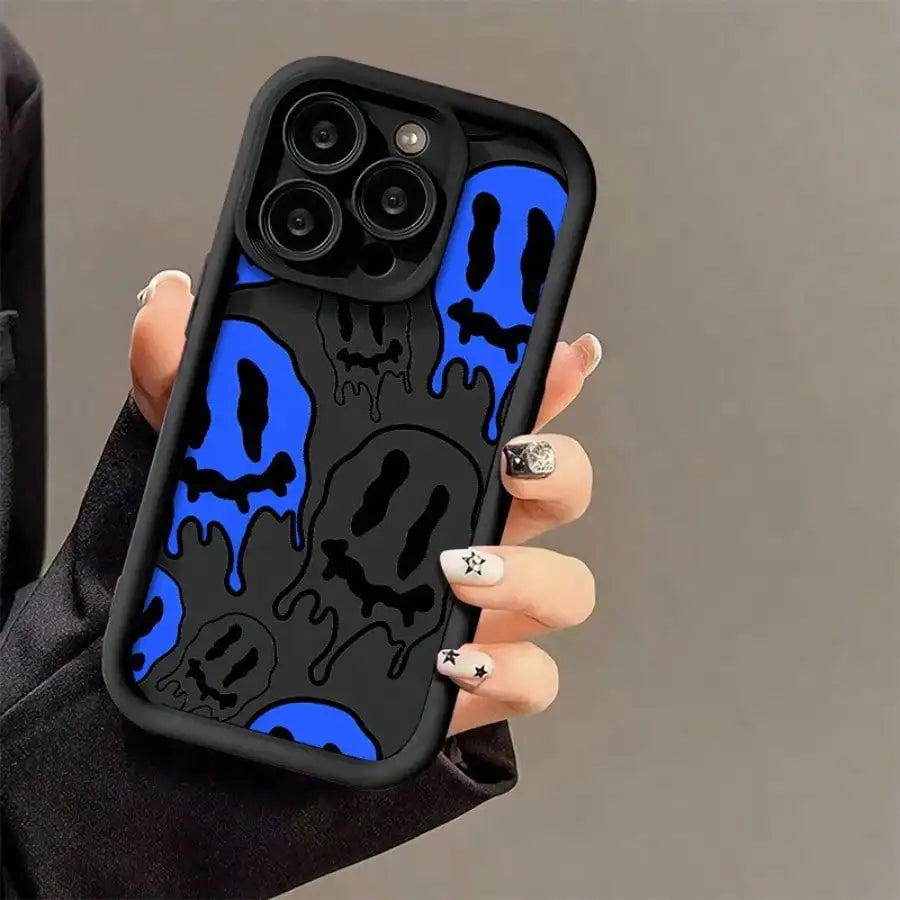 Slim TPU Soft Case for iPhone 17 Pro Max, 17 Air, 15, 14, 13, 12, 11 – Blue, White & Black Protective Cover