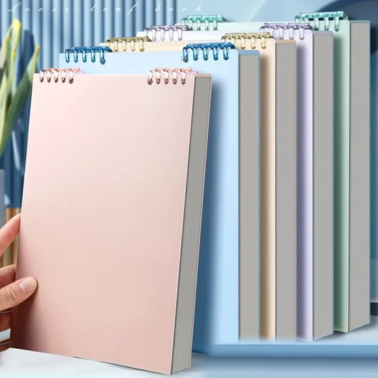 Pink Refillable Ring Notebook, Binder with Clear Rings for Notes & Planning, 60 Pages for School Office, Aesthetic Organizer