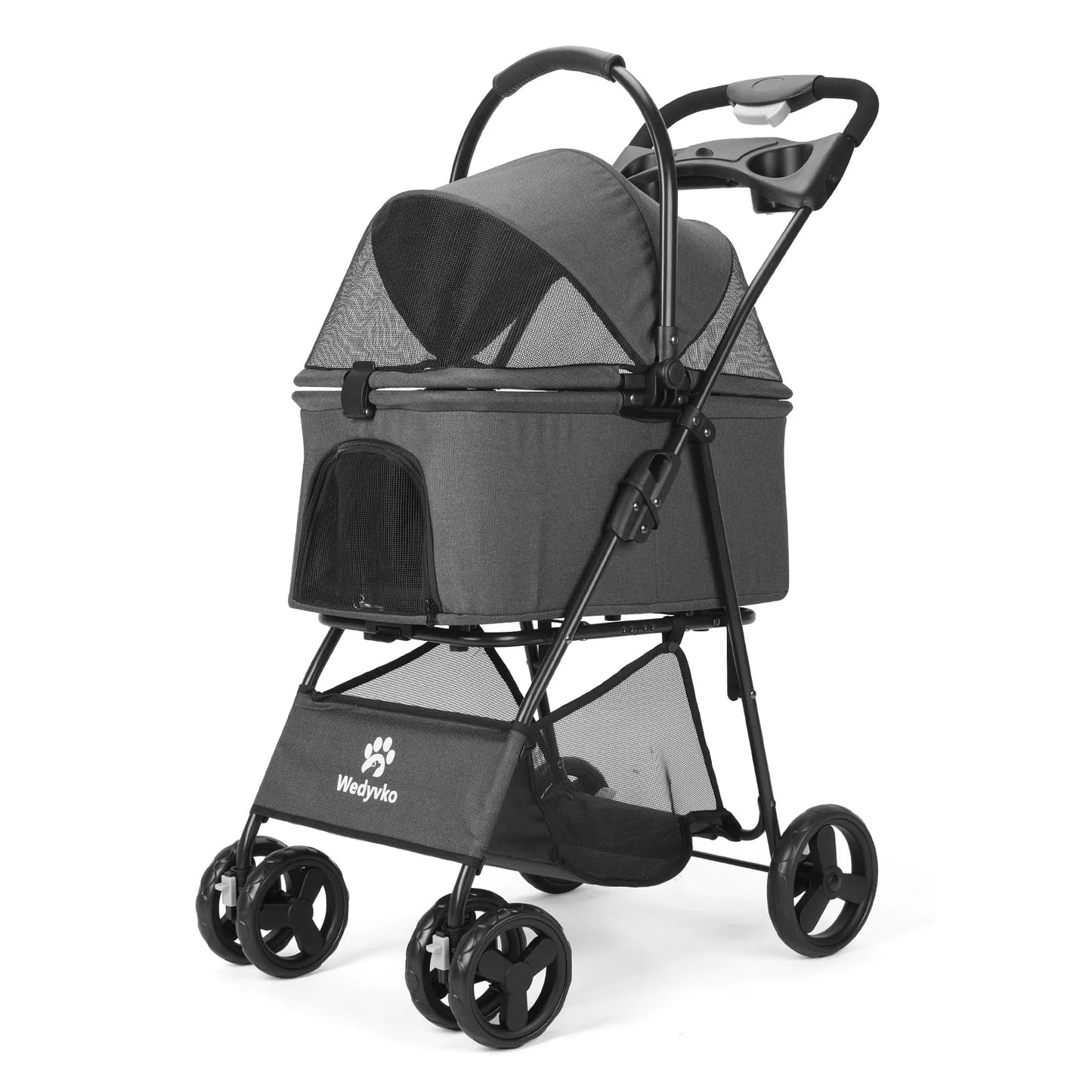 3-in-1 Pet Stroller with Removable Carrier – Folding All-Terrain Waterproof Stroller for Small & Medium Dogs & Cats | 7 Colors