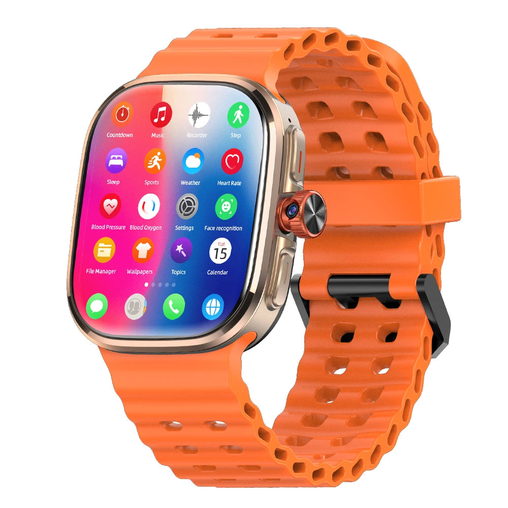 M99 Mini New Package 2.29inch Amoled Smartwatch 5G LTE Android 13.0 Smart Watch With Touch ID Fingerprint unlock GPS WIFI Sim