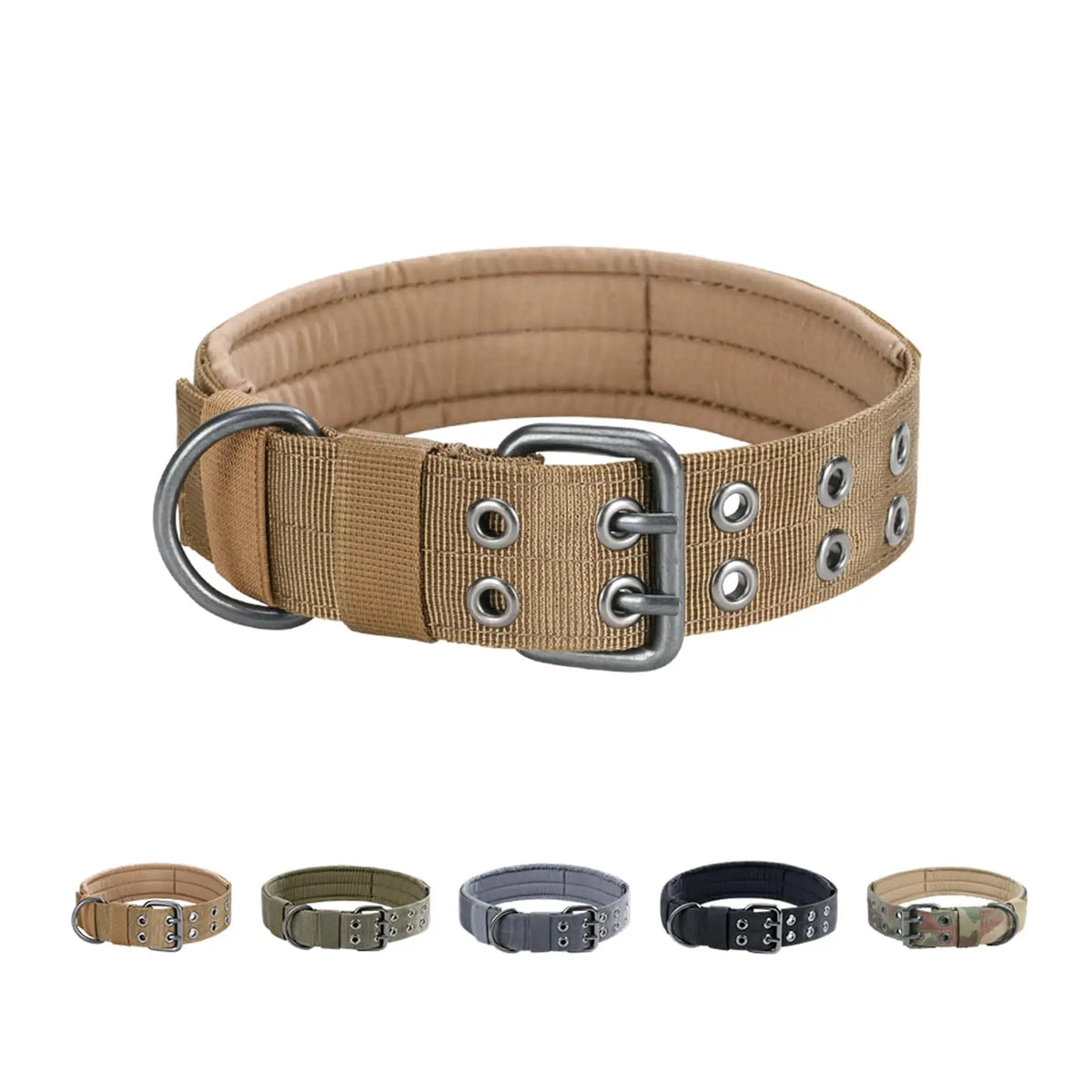 Tactical Dog Collar & Leash - Double Buckle Collar for Large Dogs - photo 10