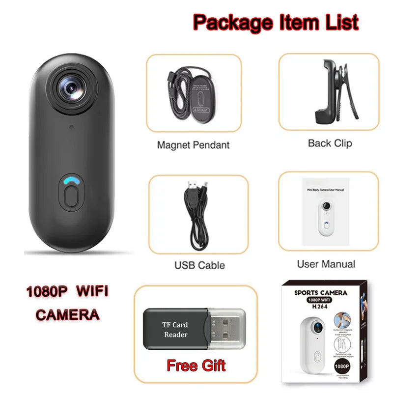 4K Finger WiFi Motorcycle Camera — Lightweight POV Body Cam