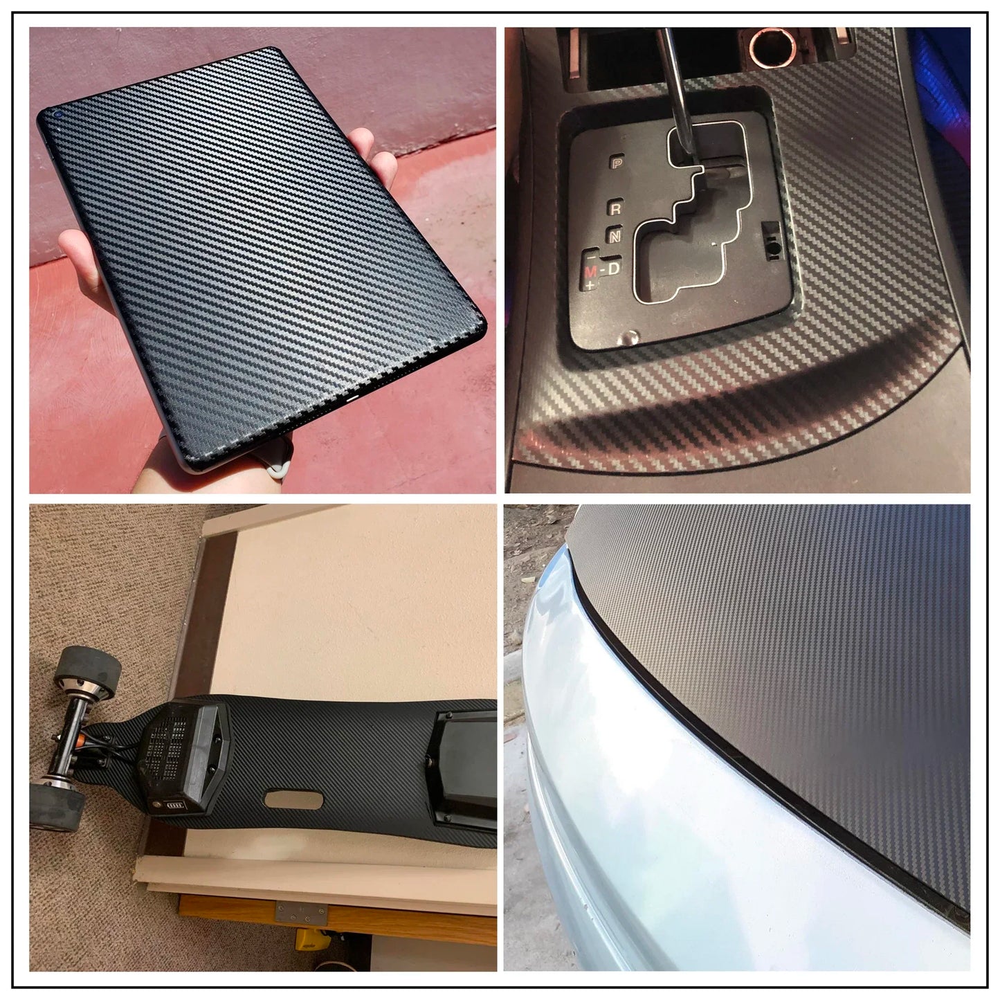 2D 3D 4D 5D 6D Gloss Carbon Fiber Vinyl Wrap Film Air Release Waterproof Sunscreen Fit For Car Motorcycle Laptop Phone Cover DIY