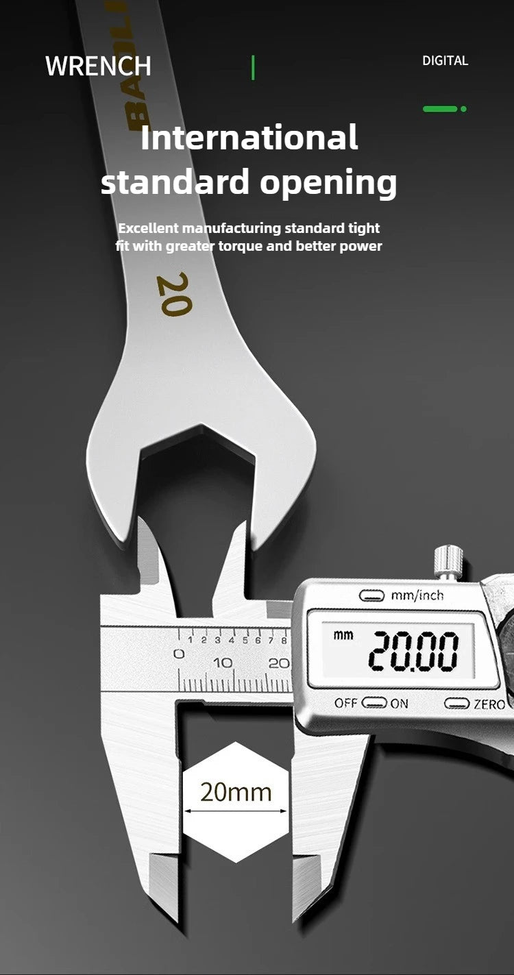 Ultra-thin Wrench Large Open-end Wrench Plum Dual-purpose Wrench Wholesale 4-27MM Cross-border Thin Section Dual-purpose
