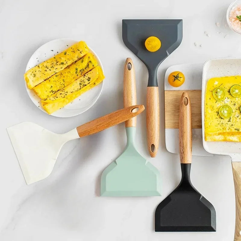 Silicone Pizza and Meat Spatula - Wide Nonstick Turner, 3 Colors - photo 3