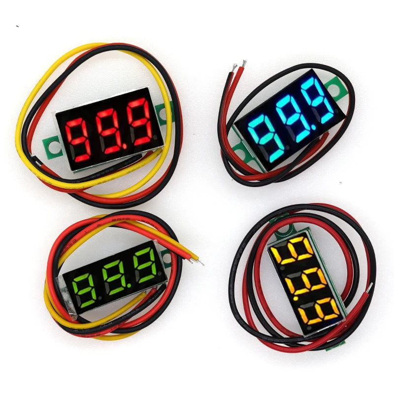 0.28 / 0.36 Inch DC LED Digital Voltmeter 0-100V Voltage Meter Auto Car Mobile Power Voltage Tester Detector 12V Red Green Blue