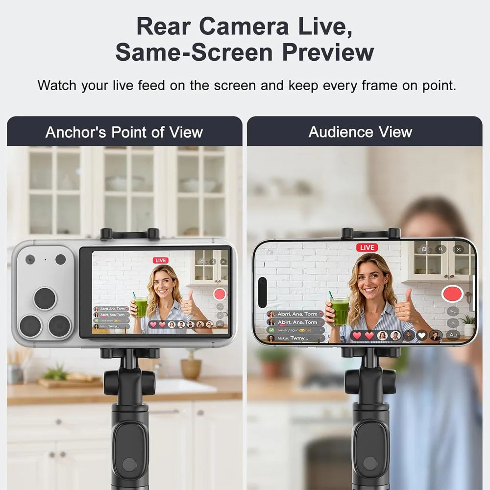 Mobile Phone Wireless Magnetic Selfie Monitor Screen For Smartphone Vlog Live Stream Video Recording for iPhone Android phone