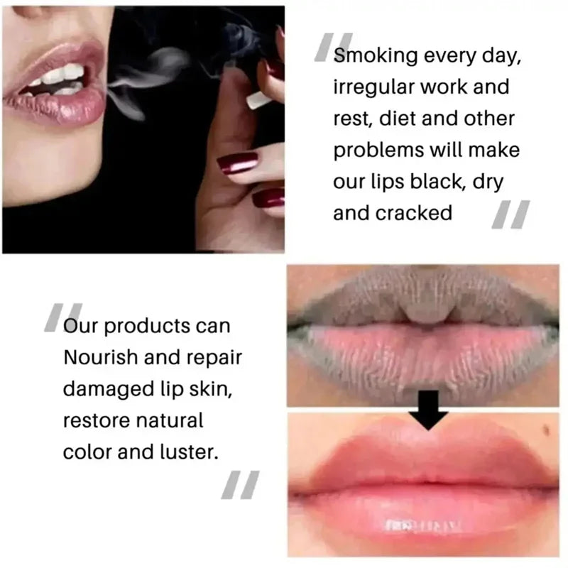 Fast Lighten Melanin Lip Mask Remove Dark Lip Balm Serum Exfoliating Fade Lip Lines Dead Skin Nourishing Repair Lip Care Makeup