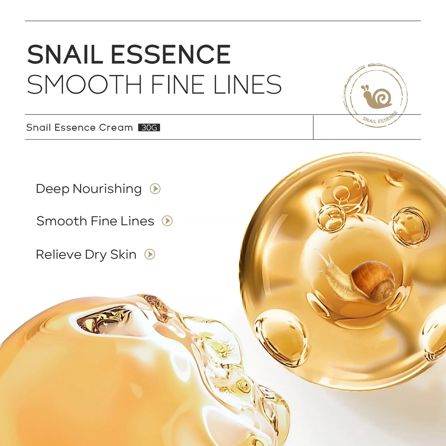 Crema facial de caracol LAIKOU, crema hidratante con ácido hialurónico, suero suavizante y nutritivo, crema de día para el cuidado facial.