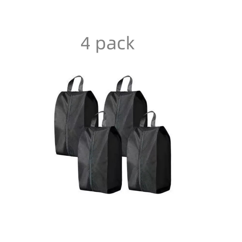 2 or 4 Pack Portable Nylon Waterproof Shoe Storage Bags with Zipper Closure for Men and Women Travel or Family Item Organize