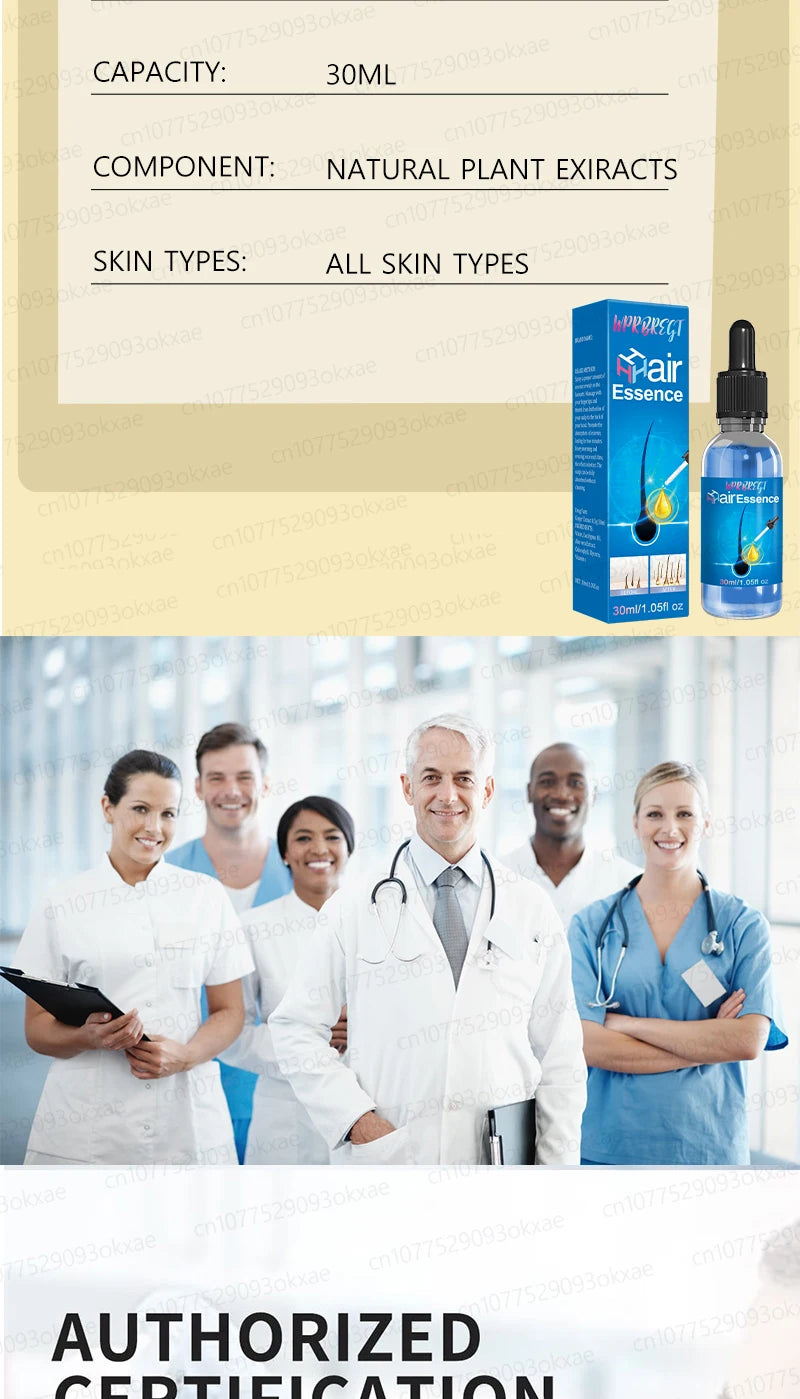 WPRBREGT blue bottle.hair growth essential 0iI. Say goodbye to baIdness. The secret 0f thick hair hair growth serums