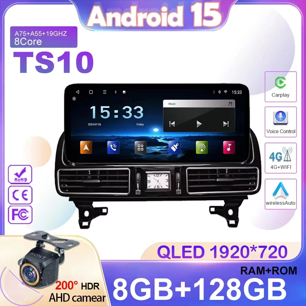 For Mercedes Benz ML GL GLE GLS W166 X166 2012-2019 Car Radio Multimedia Video Player Navigation GPS Android 15 CPU No 2din DVD