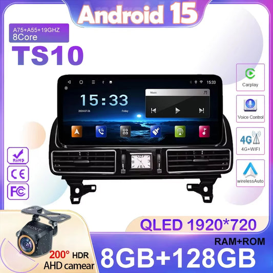 Car Stereo with Apple CarPlay & Android Auto, Compatible with Mercedes-Benz ML GL GLE GLS W166 X166