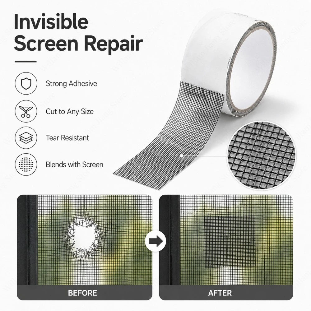 Self-Adhesive Screen Repair Tape, 5 cm x 2 m