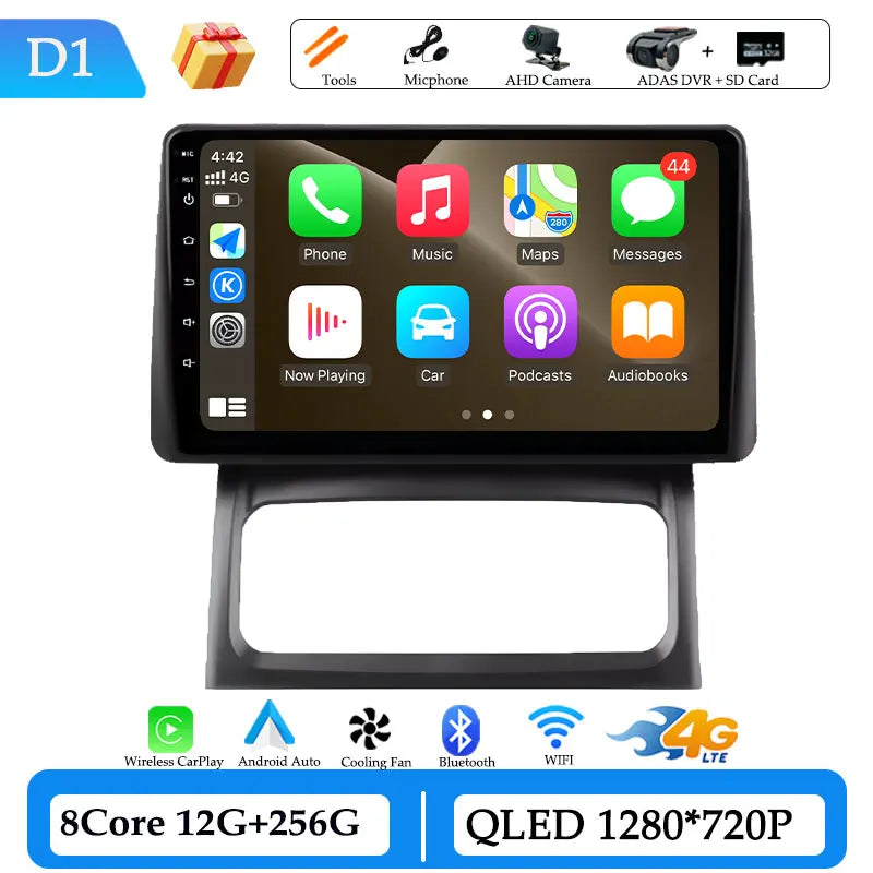 Android Car Stereo for Renault Clio 2 BB CB (2001–2012) — Wireless CarPlay, GPS, DSP, WiFi