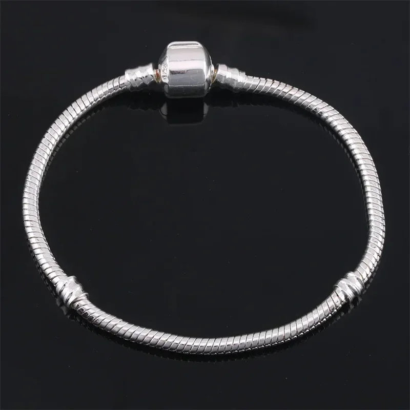 925 Sterling Silver Snake Chain DIY Charm Bracelet for Women – Gold Plated | GDTC Certified Gift Jewelry (16-23cm)