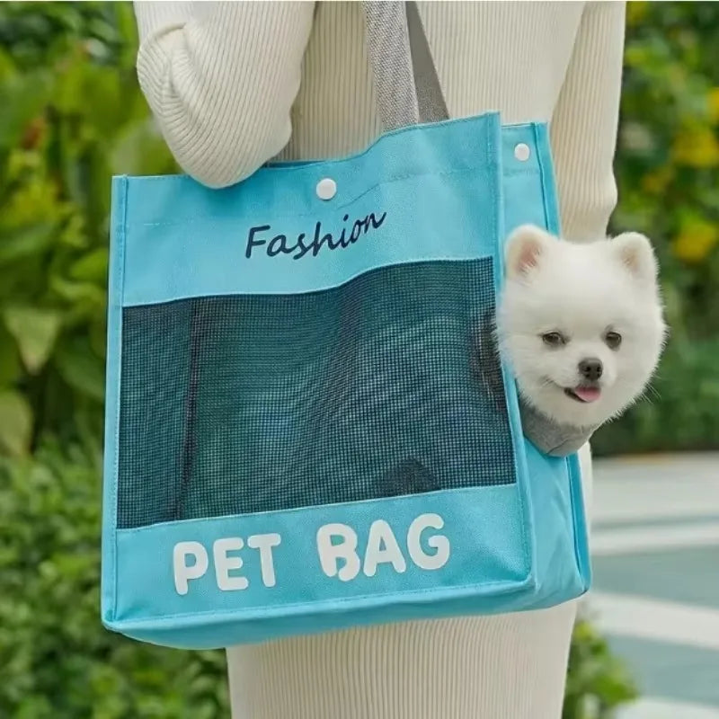 Breathable Mesh Pet Tote Bag - Shoulder Carrier for Kittens – photo 4