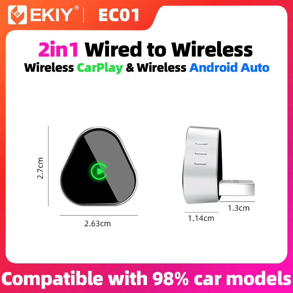 Wireless CarPlay & Android Auto AI Smart Box Adapter