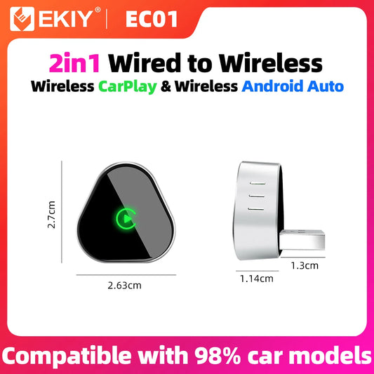 Wireless CarPlay & Android Auto AI Smart Box Adapter