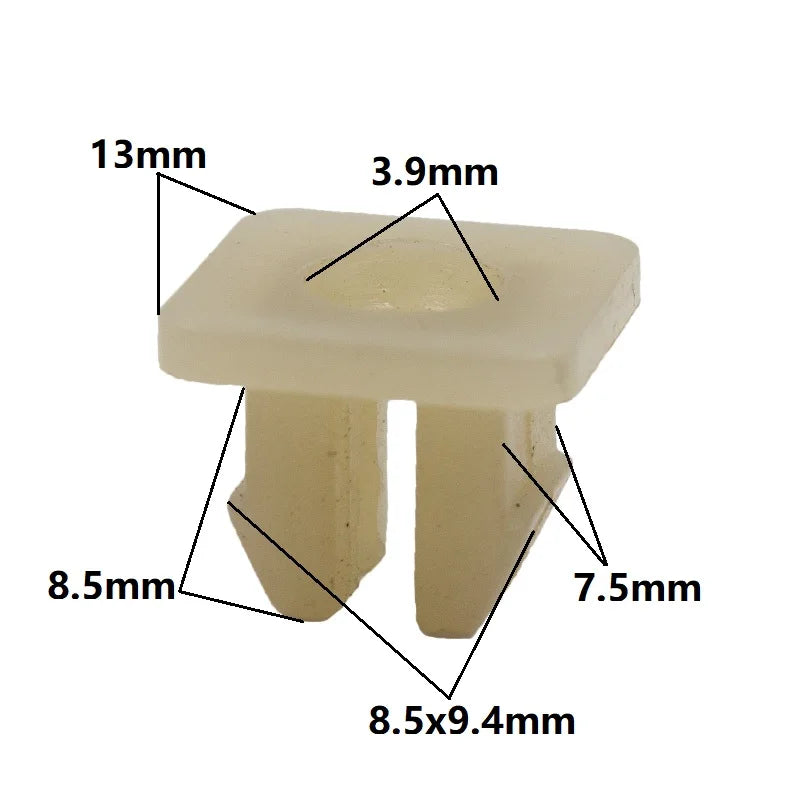 50 Pcs Car Fixed Screw Square Head Nut Screw Fixed Grommet Clip Plastic Snap In Fastener