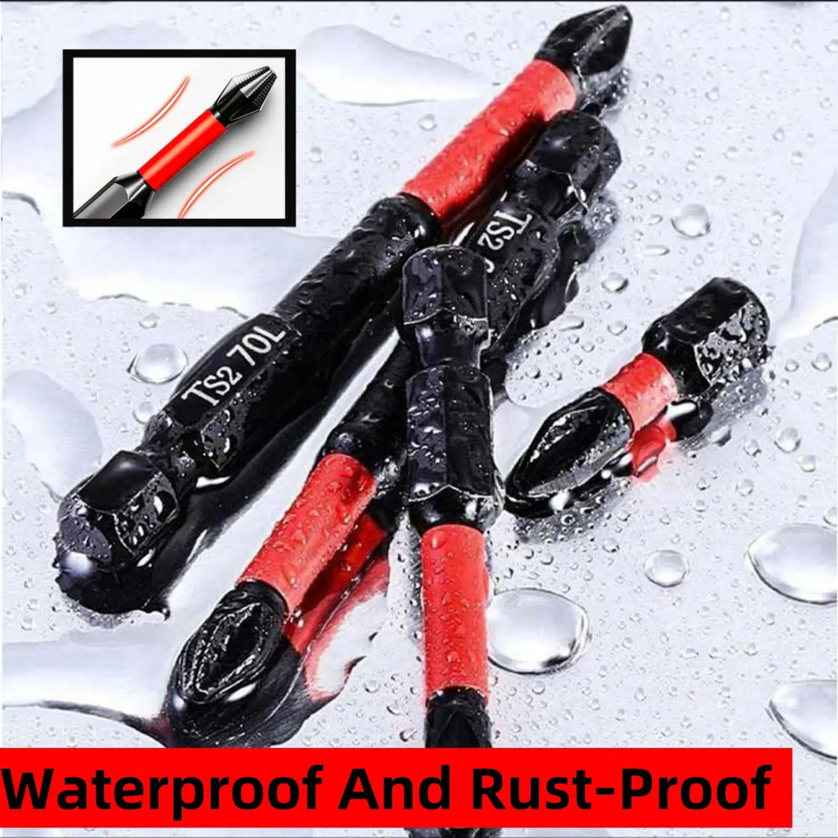 Magnetic Screwdriver Bit Set 12 Pc, S2 Steel Anti-Slip Impact