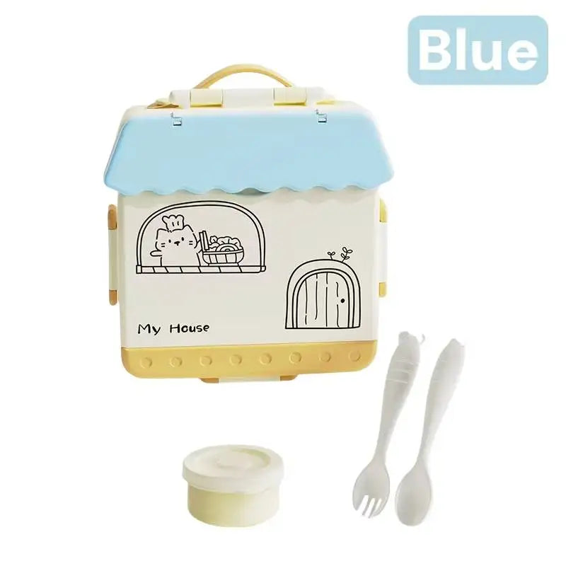 Kids Bento Box with Insulated Food Jar - 4 Compartment Lunch Set - photo 7