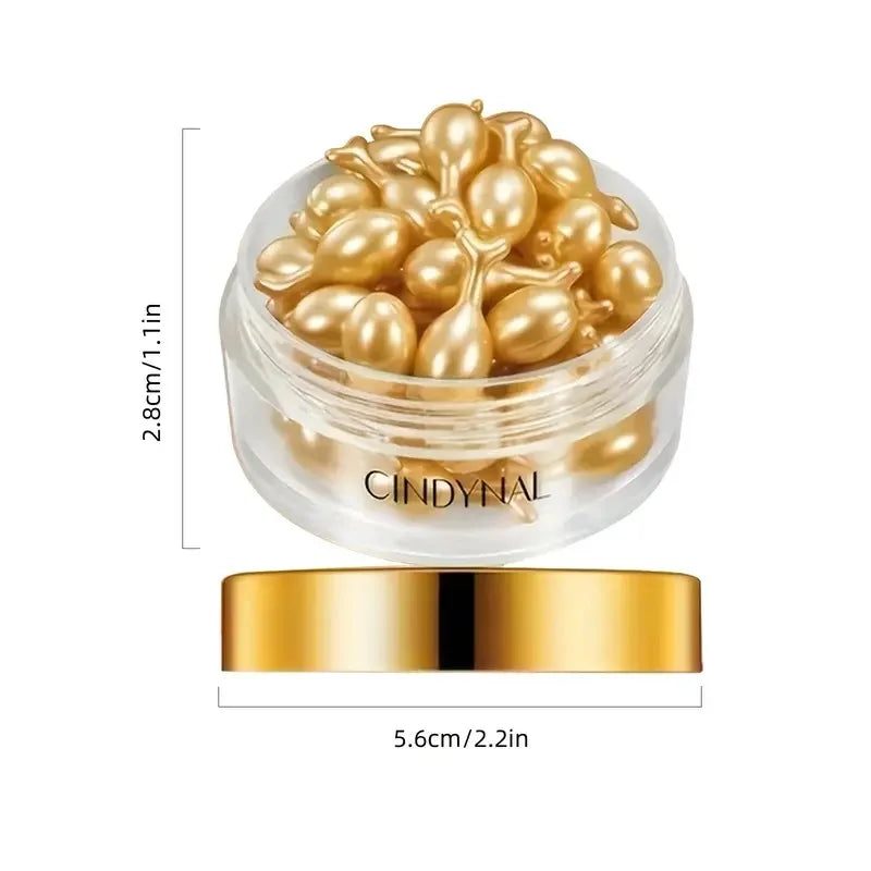 90 Capsules - Placenta and Hyaluronic Acid Essence Capsules - Deeply Nourishes and Moisturizes the Skin, Revealing Youthful Skin, Suitable for Locking in Moisture on the Face and Neck - Easy to Carry, Use Anytime, Anywhere, P