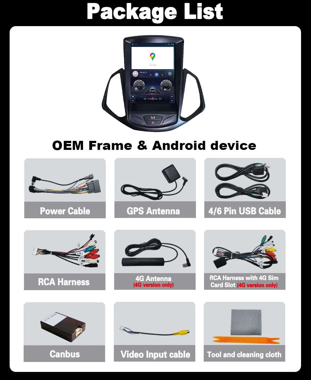 9.7" Car Stereo with Apple CarPlay & Android Auto, Compatible with Ford EcoSport (2013-2018)