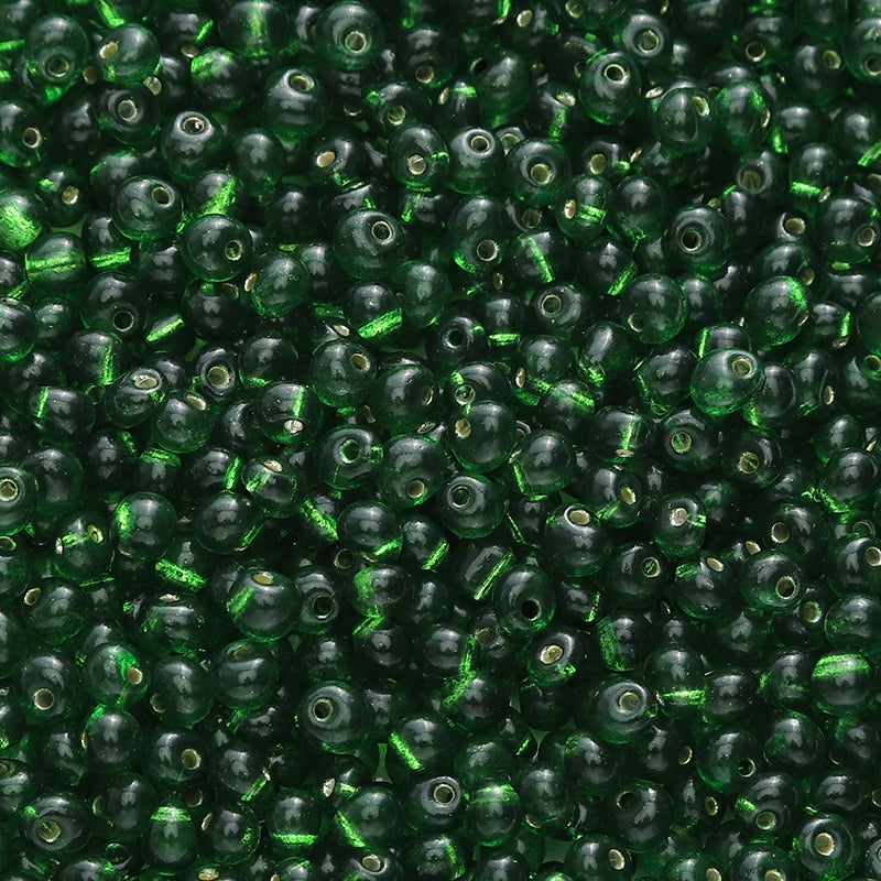110pcs 4mm Silver Lined Seed Beads Water Drop Shape Czech Glass Beads For DIY Jewelry Making Crafts Charms Bracelets Accessories