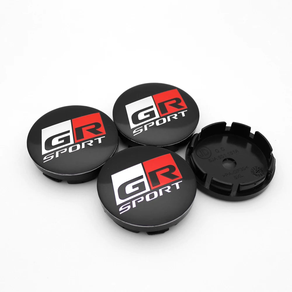 4Pcs 56mm 60mm Car Wheel Center Hub Caps Cover For Toyota GR Sport Gazoo Racing Yaris 86 Corolla Hilux Supra C-HR Accessories
