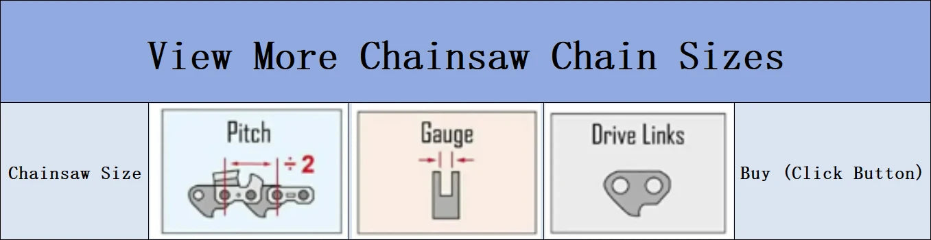 20" Professional Gas Chainsaw 76DL Chain 0.325" Pitch 0.058" Guide Tooth Top-quality Alloy Rounded 20 inch Gasoline Chainsaw Set