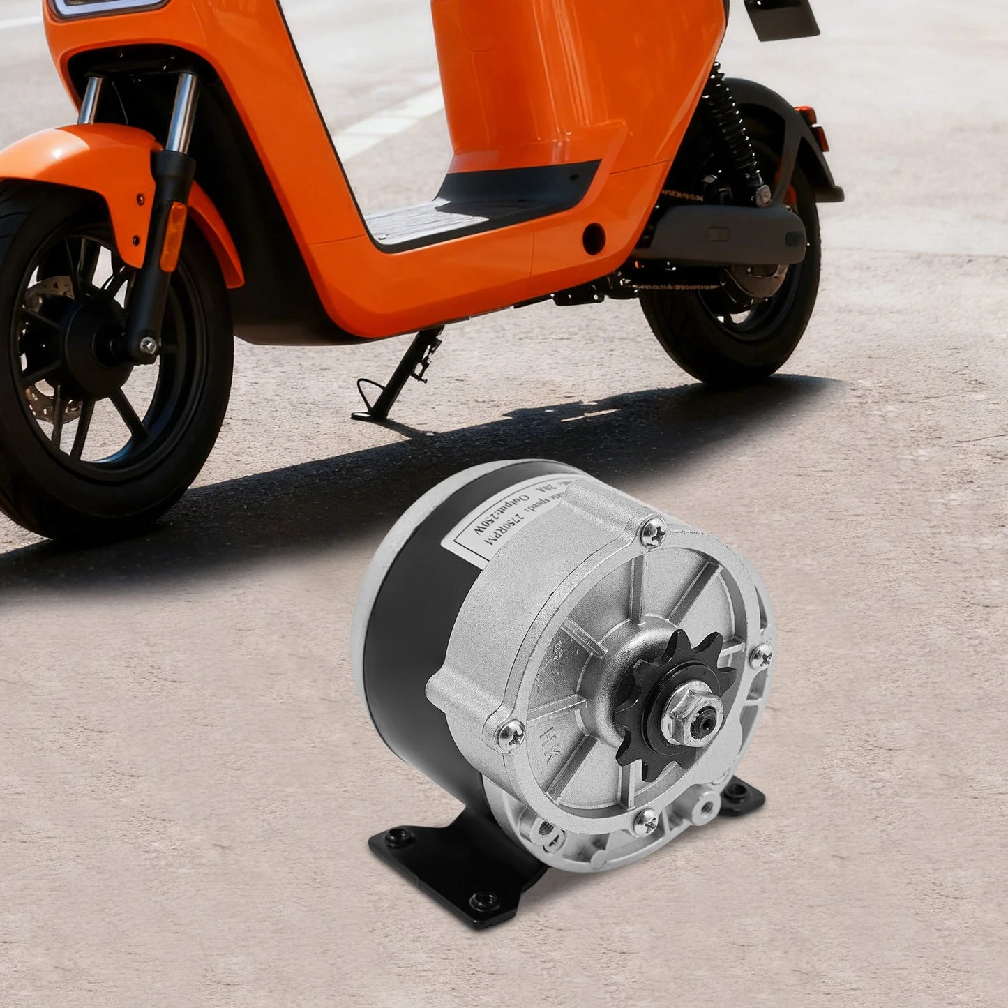 250W 12V Brushed DC Gear Reduction Motor Geared Speed Reducer Motor 2750RPM Electric Motor for E-bikes Scooters Electric Vehicle