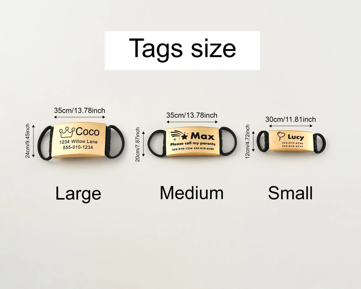 Silent Slide-On Pet ID Tag - Noiseless Engraved Collar Tag – photo 3