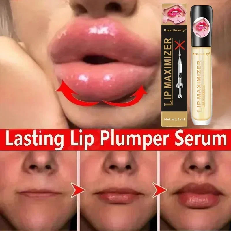 Long Lasting Lip Plumper Oil Serum Instant Volumising Essence Oil Moisturize Repair Lip Fine Lines Increases Elasticity Sexy Lip