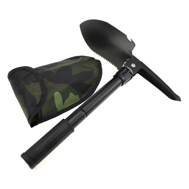 1pc Outdoor Small Foldable Camping Shovel, Multifunctional Hiking Entrenching Tool Portable Shovel