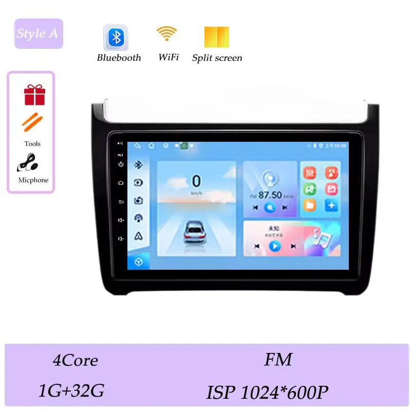 Car Stereo with Apple CarPlay & Android Auto, Compatible with VW Polo 5 (2011-2016)
