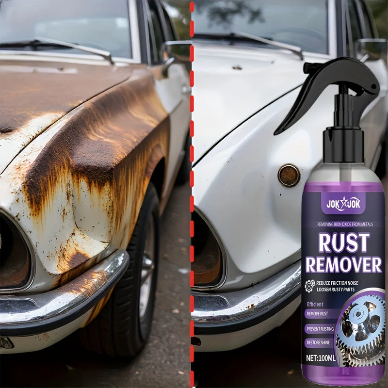 JOKJOK -100ml Automotive Metal Rust Remover Spray - Multi-Functional Chrome Oxide Removal & Repair Paste for Metal Surfaces, Cal