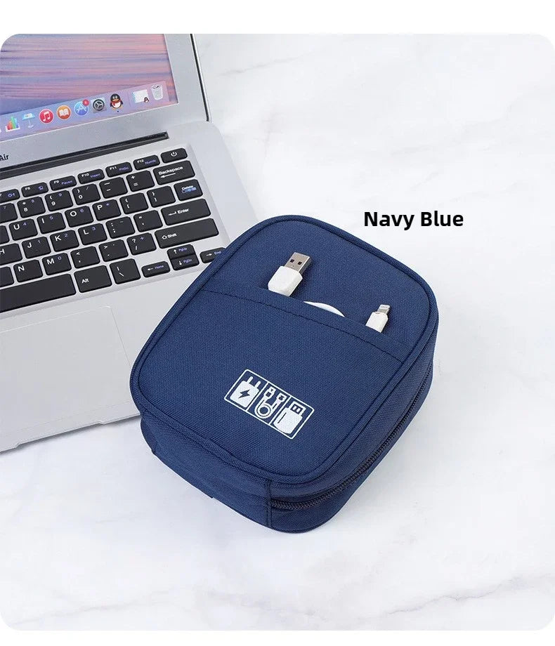 New Portable Data Cable Organizer Bag Water-proof USB Power Bank Earphone Storage Case Travel Digital Accessories Pouch