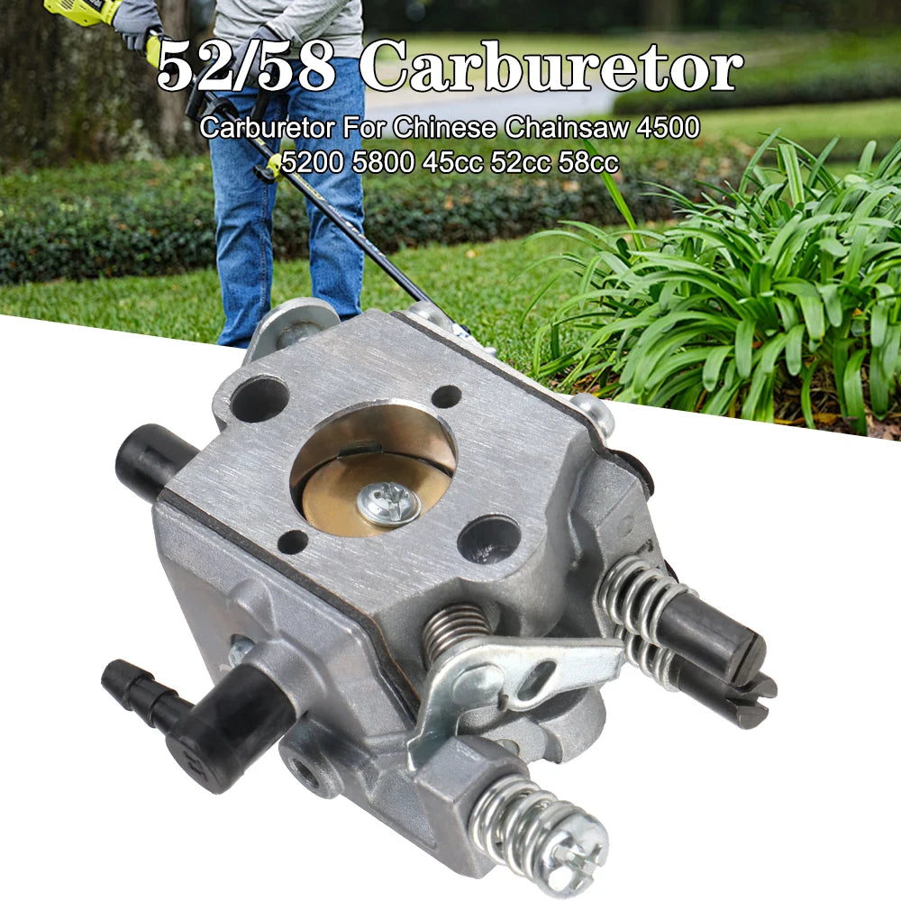 Carburetor Accessory For 2 Stroke Engine Gardening Power Tools High Performance Chainsaw 4500 5200 5800 45cc 52cc 58cc