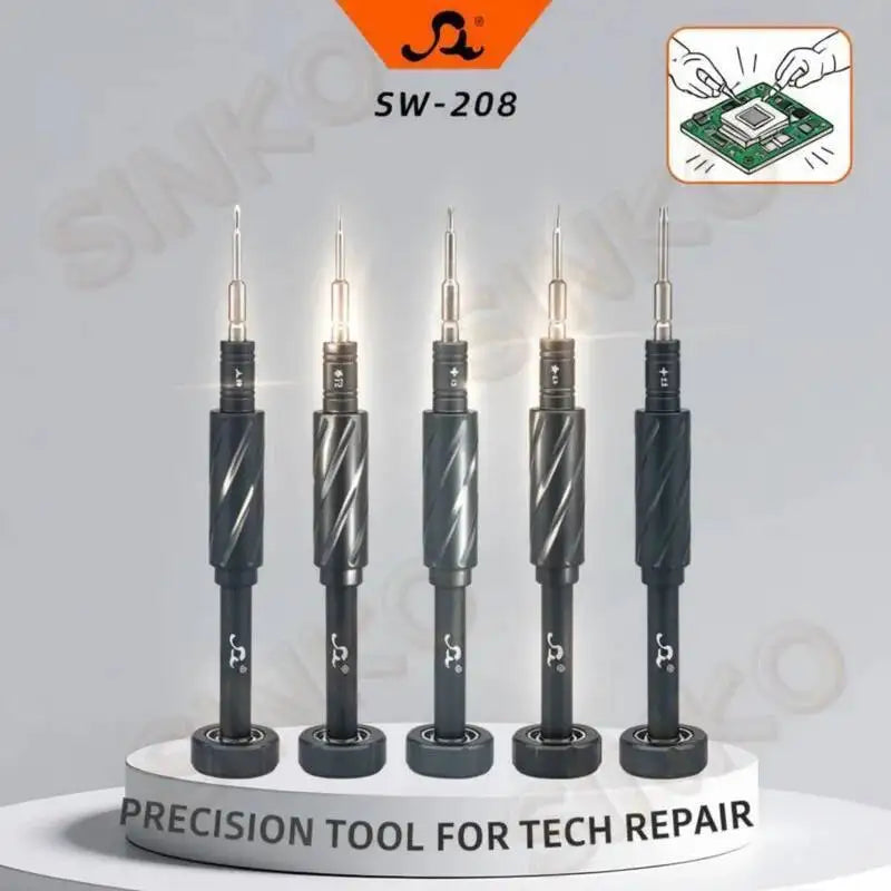 S2 Steel Precision Screwdriver Aluminum Alloy Non Slip Handle Magnetic Tip 360 Noise Reduction Bearing for iPhone Samsung Repair