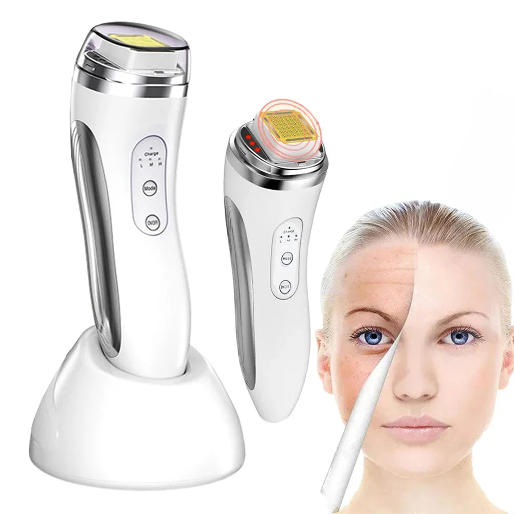 RF Radio Frequency Face Lifting Device Dot Matrix Beauty Massager Home Wrinkle Remover Skin Tightening Facial Massage Machine, women