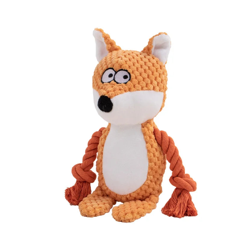 Stuffed Raw Small Joint Dog Plush Chew Toy Indestructible Bite Resistant Sound Puppy Squeaker Dogs Rattle For Pet Toys Supplies