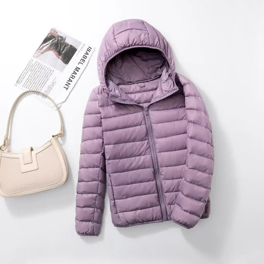 Women's Packable Hooded Puffer Jacket - Plus Size Lightweight Coat - photo 16