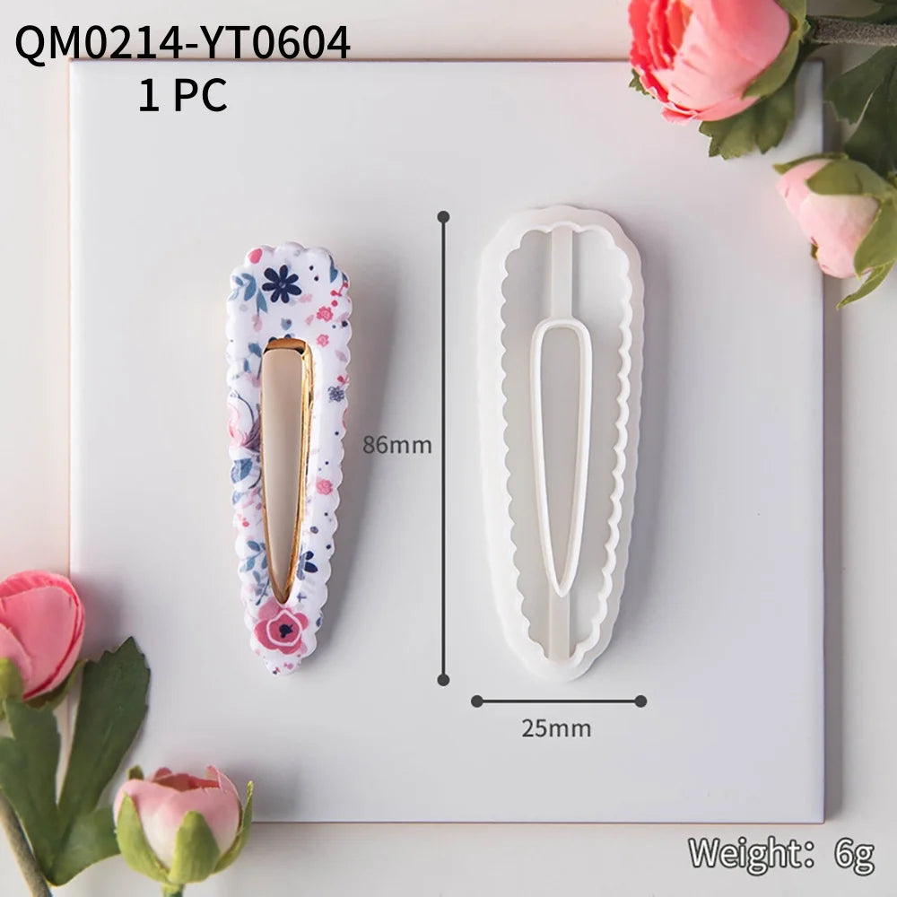 1PC Various Styles Geometric Shape Flower Tile Pattern Polymer Clay Mould Hairpin Embossing Clay Mold Jewelry Making Clay Tools